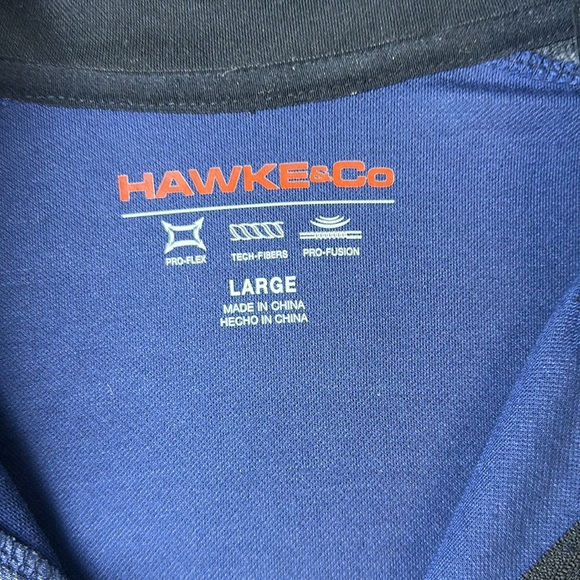 Hawke Co Men's Blue Black Pullover Sweater 1/2 Zip Large - Picture 7 of 13